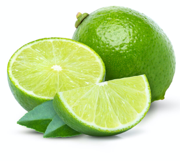 Sliced and whole lime