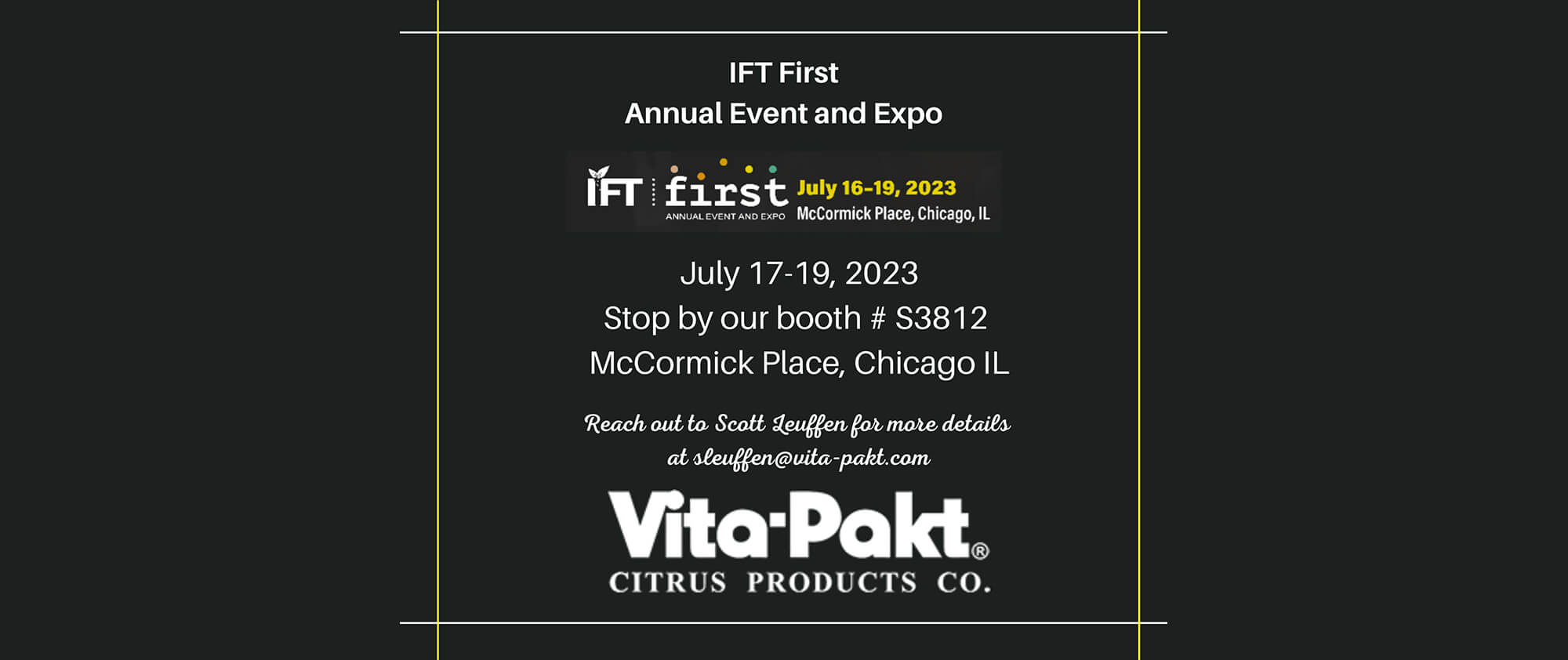 Chicago IFT Expo - July 17 - 19, 2023